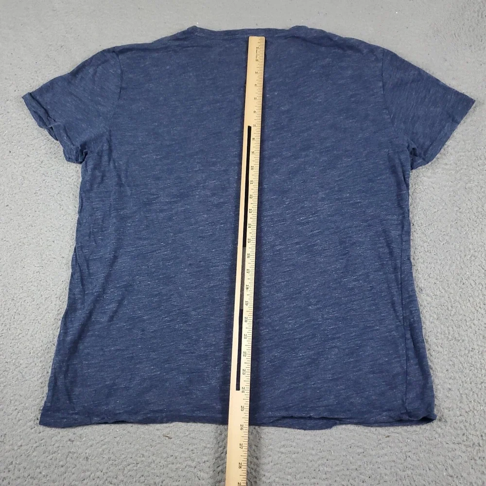 Polo Ralph Lauren Mens V-Neck T Shirt Large Blue Heather Pony Logo Short Sleeve